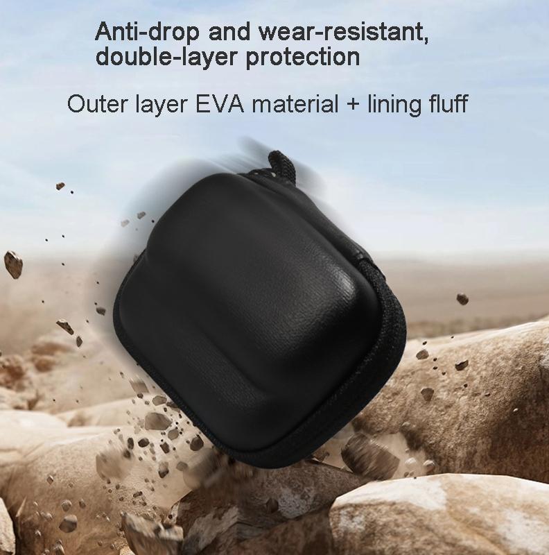 Portable Insta360 Go 3 Mini Body Bag with Carabiner - Black