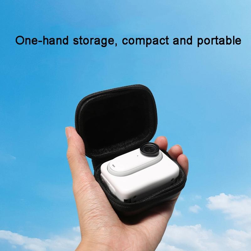 Portable Insta360 Go 3 Mini Body Bag with Carabiner - Black
