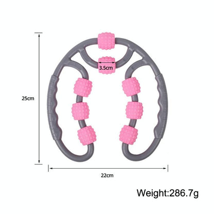 8-Round Yoga Leg Massager Ring-Shaped Roller For Training - Blue