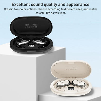 Wireless Bluetooth Earphones with Led Display - Zga Gs08 - Black