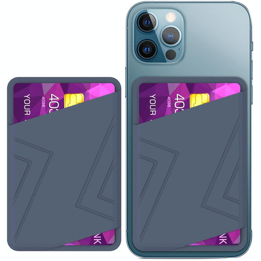 Silicone Adhesive Card Case Black - Blue