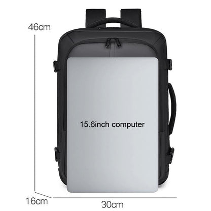 Large Capacity Expandable Business Backpack - Black