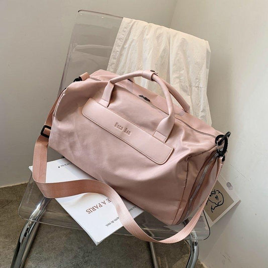 Large Sports Bag With Separate Shoe Compartment - Pink