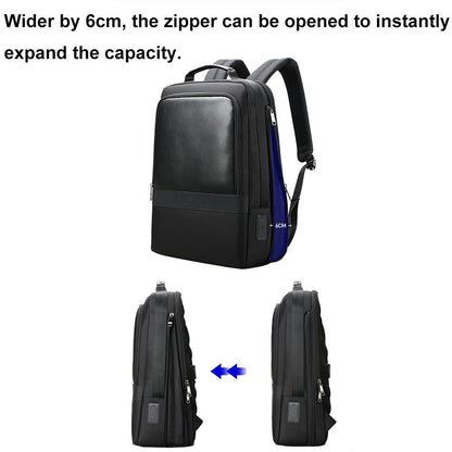 Large Capacity Business Laptop Backpack With Usb & Type-C Port - Black