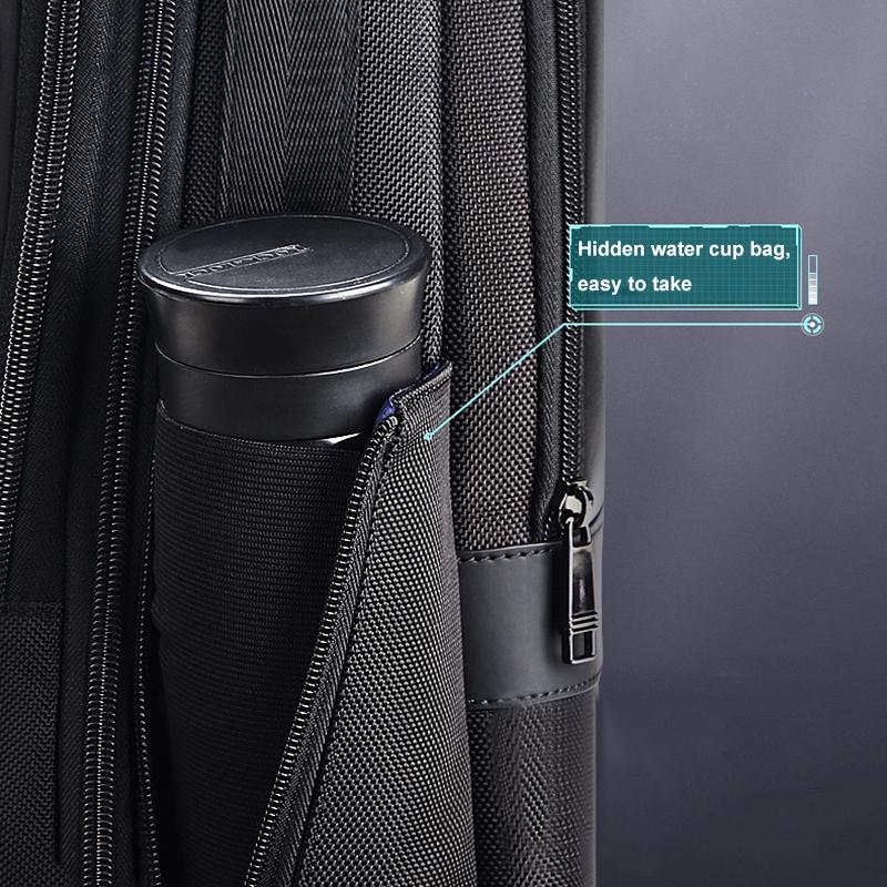 Large Capacity Business Laptop Backpack With Usb & Type-C Port - Black