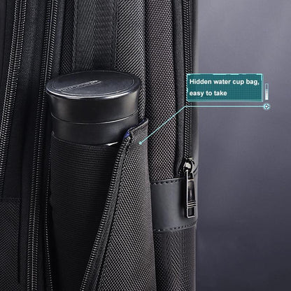 Large Capacity Business Laptop Backpack With Usb & Type-C Port - Black
