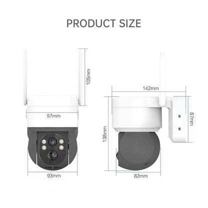 Wireless Solar Camera - 2Mp Hd Ip66 Waterproof - White