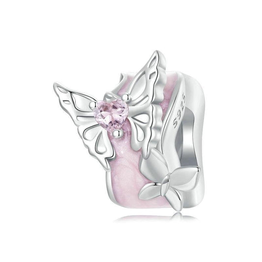 925 Sterling Silver Platinum Butterfly Silicone Diy Beads