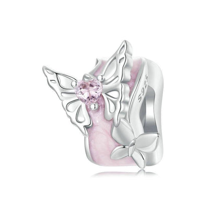 925 Sterling Silver Platinum Butterfly Silicone Diy Beads