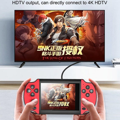 Large-Screen Handheld Game Console With Dual Joysticks - 3.5 Inch Hd - Red