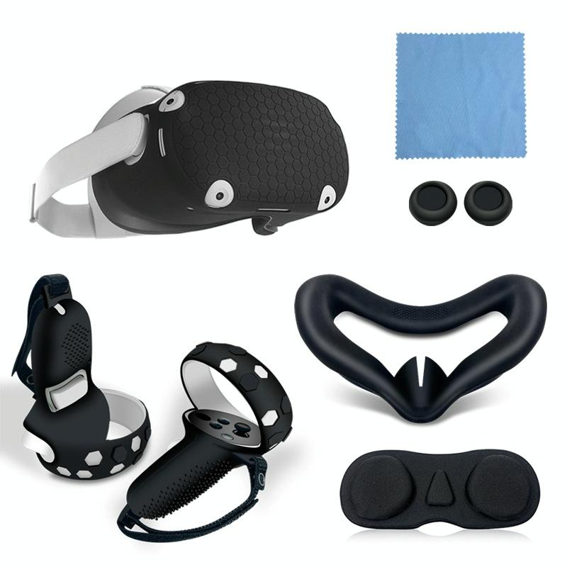Complete Silicone Controller Cover Set for Meta Quest - 6 Pieces - White