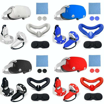 Complete Silicone Controller Cover Set for Meta Quest - 6 Pieces - White