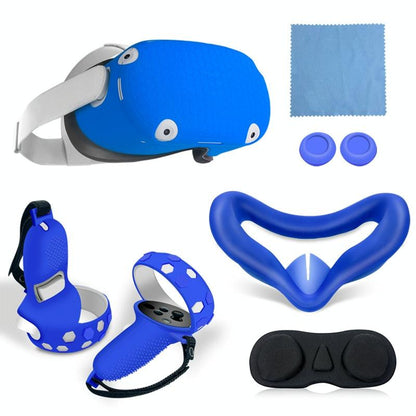 Complete Silicone Controller Cover Set for Meta Quest - 6 Pieces - White
