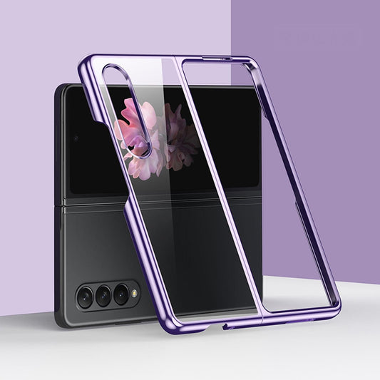 Shockproof Electroplated Case for Samsung Fold 4 5g - Purple