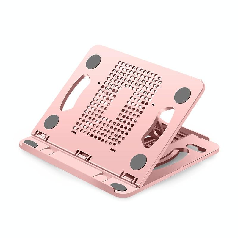 Adjustable Laptop Cooling Stand - Foldable Design - Black