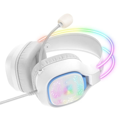 Colourful Light Gaming Headset With Mic 1.8M Cable - Black