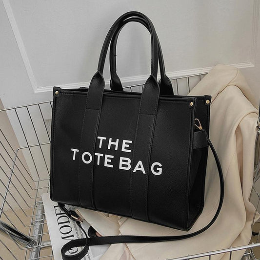 Stylish Pu Leather Crossbody Tote For Women - Small Black