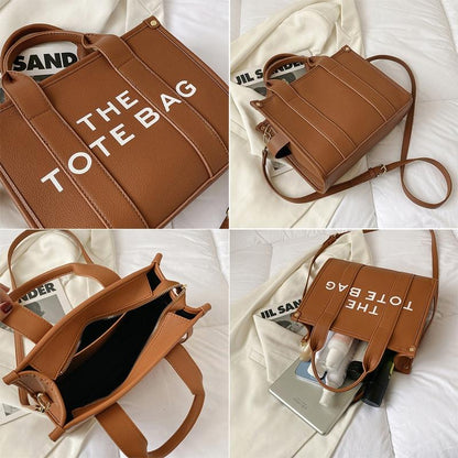 Stylish Pu Leather Crossbody Tote For Women - Small Black