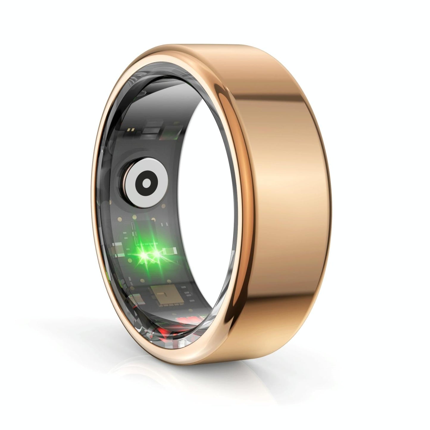 Smart Ring With Heart Rate Blood Oxygen Sleep Monitoring & Sports Modes - Size 9 - Black