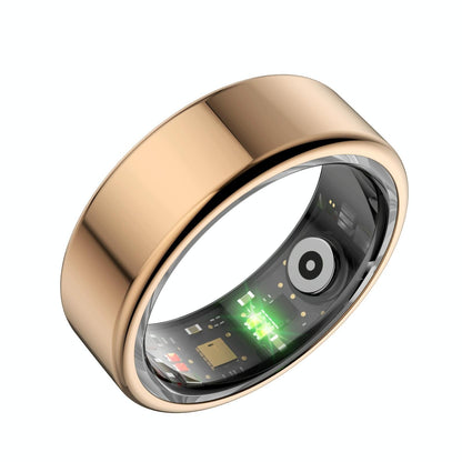 Smart Ring With Heart Rate Blood Oxygen Sleep Monitoring & Sports Modes - Size 9 - Black