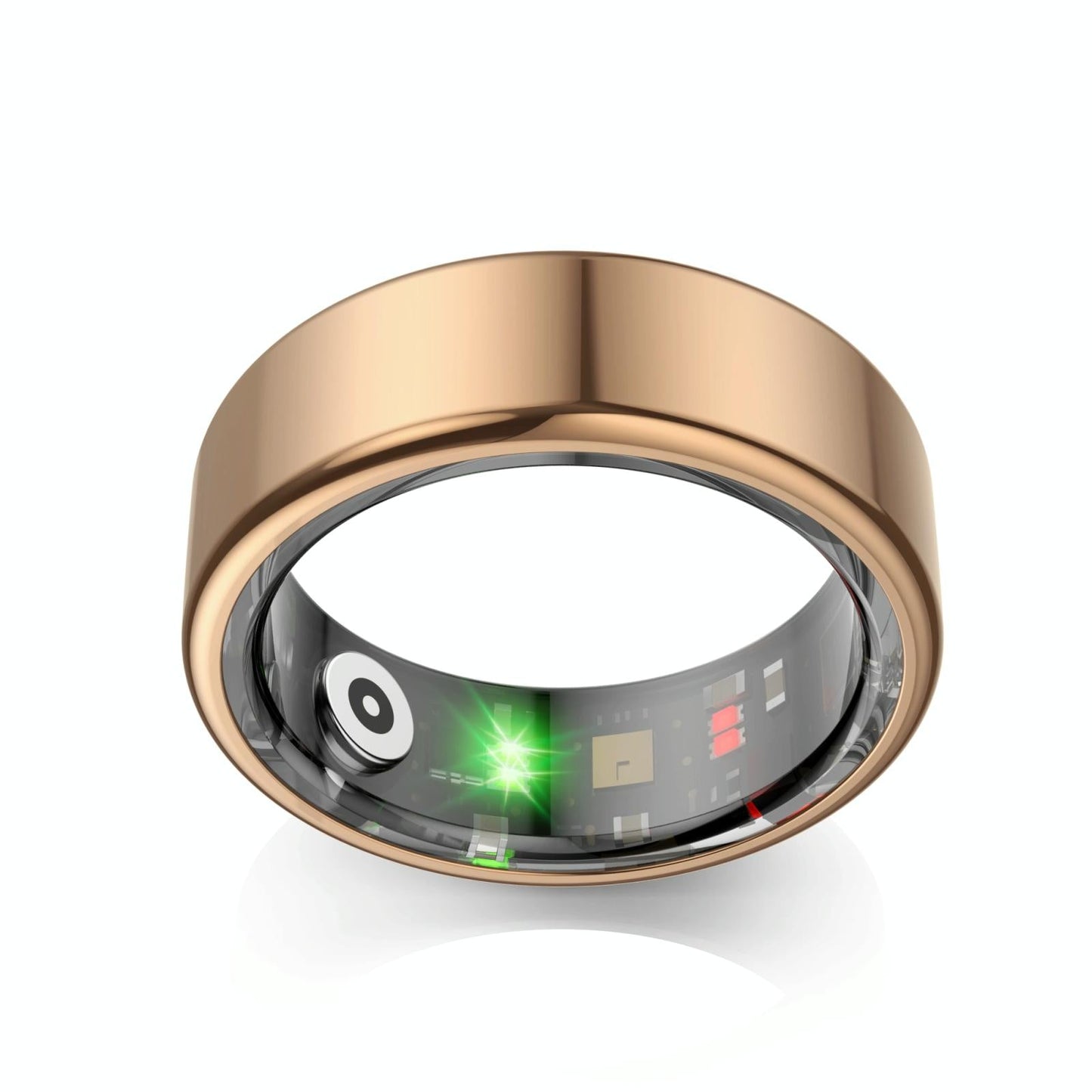 Smart Ring With Heart Rate Blood Oxygen Sleep Monitoring & Sports Modes - Size 9 - Black
