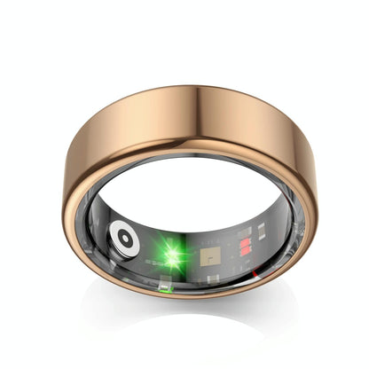 Smart Ring With Heart Rate Blood Oxygen Sleep Monitoring & Sports Modes - Size 9 - Black