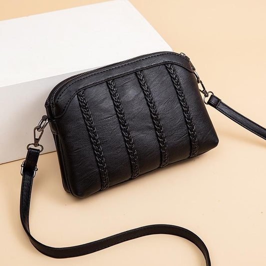 Multifunctional Double Layer Woven Handbag - Woven