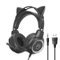 Rgb Cat Ear Gaming Headset - Black