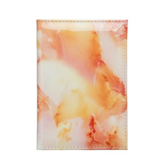 Waterproof Marble Passport & Ticket Holder Colorful Design - Yellow