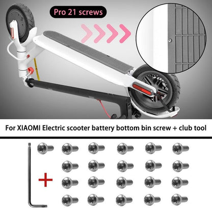 21-piece Battery Compartment Screws Set for Xiaomi Mijia M365 Pro - White