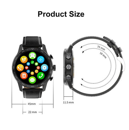 Smart Dual Display Analog Digital Call Watch - Black Silicone