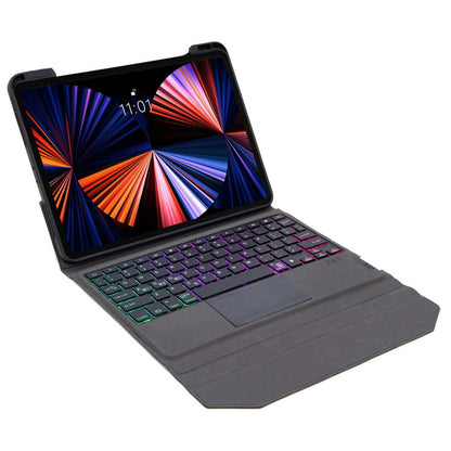 Bluetooth Keyboard Leather Case With Backlight & Touchpad For Ipad Air 10.9 - Black