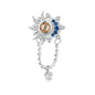 925 Sterling Silver Sun Moon Beaded Diy Pendant