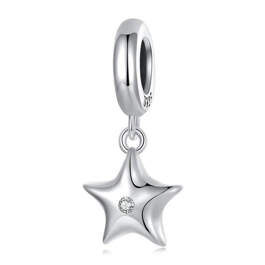 925 Sterling Silver Oxidized Star Bracelet With Beads
