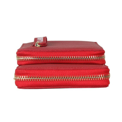 Red Pu Mobile Phone Bag For Women Large Capacity