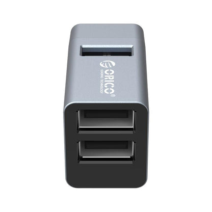 3-In-1 Usb Aluminum Mini Hub Adapter - Black