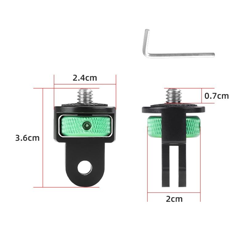 Universal 1 / 4 Inch Screw Action Camera Adapter - Adjustable - Black