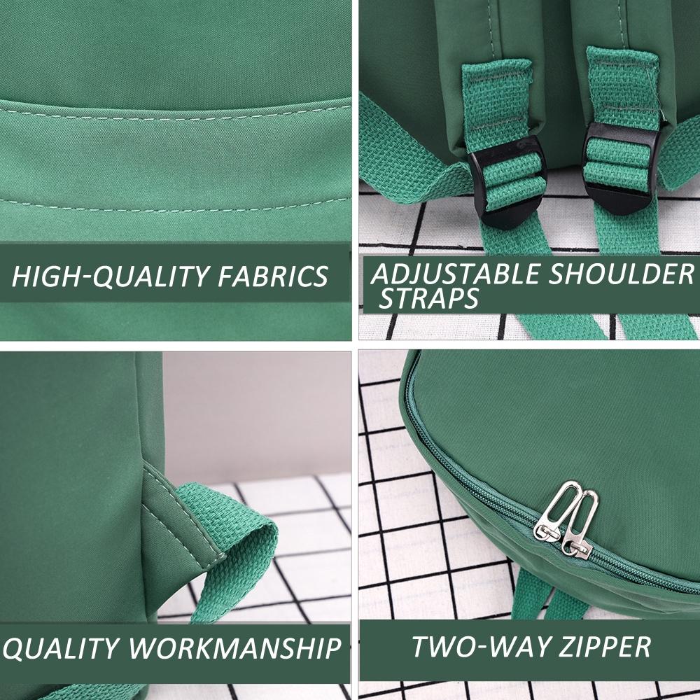 Simple Women Travel Backpack Solid Colour - Black