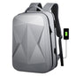 Waterproof Laptop Backpack With Usb Port - Large Capacity - Light Grey
