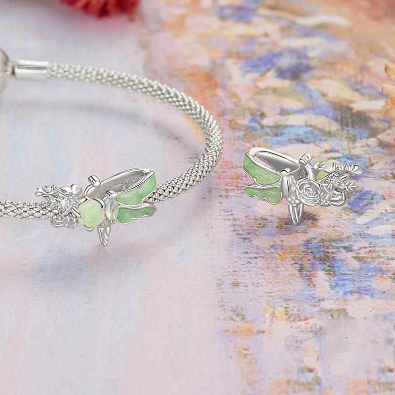 925 Sterling Silver Dragonfly Animal Bead