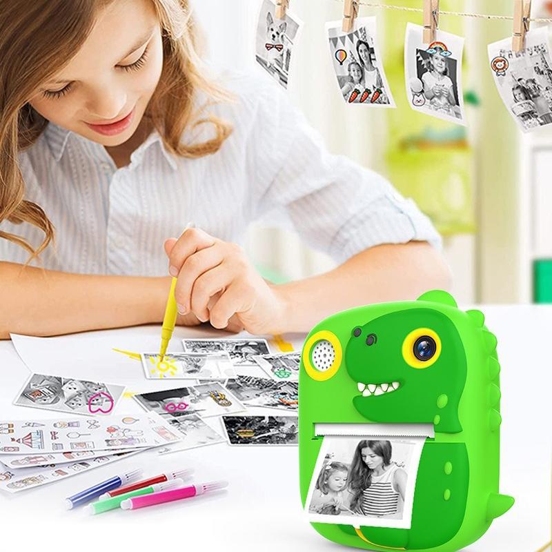 Instant Printing Camera with 2.4 Hd Screen and 32gb Tf Card - Blue