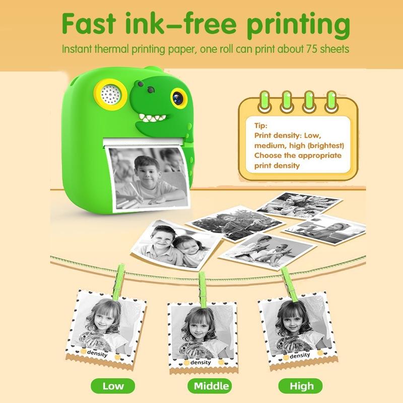 Instant Printing Camera with 2.4 Hd Screen and 32gb Tf Card - Blue