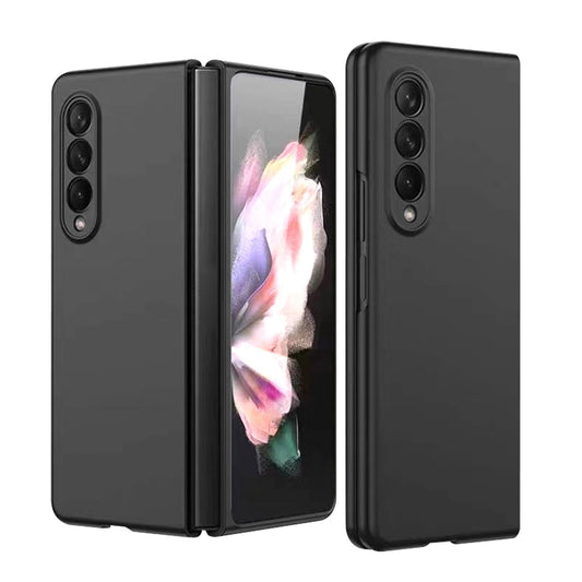 Foldable Metal-look Phone Case for Samsung Galaxy z Fold 4 - Black