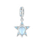 925 Sterling Silver Blue Star Beaded Bracelet