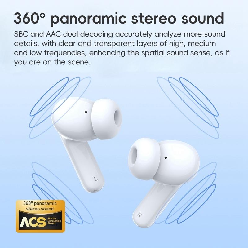 Wireless Active Noise-cancelling Earbuds - White