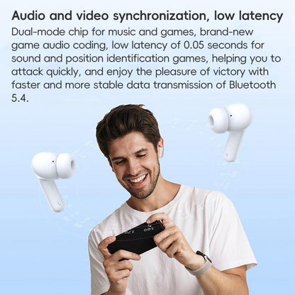 Wireless Active Noise-cancelling Earbuds - White