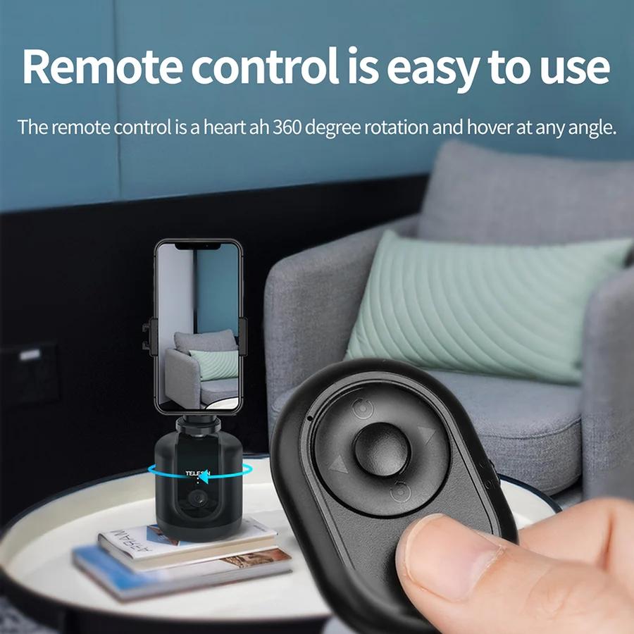 Intelligent 360 Degree Follow Gimbal Camera with Ai Face Recognition - Black