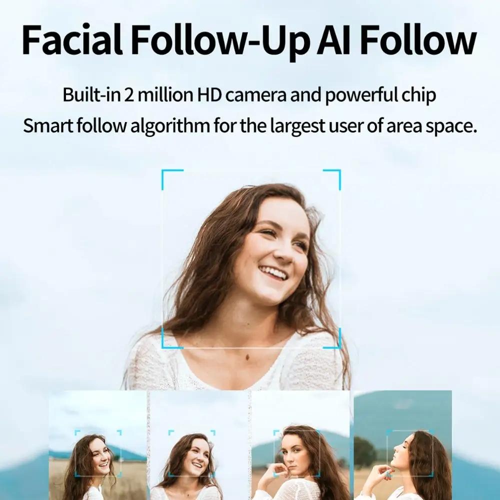 Intelligent 360 Degree Follow Gimbal Camera with Ai Face Recognition - Black