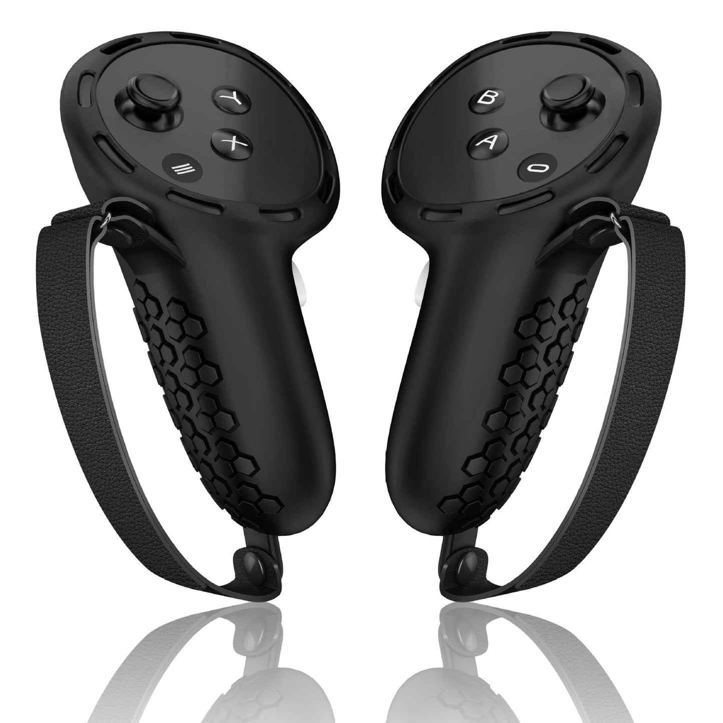 Non-Slip Silicone Cover For Meta Quest 3 Vr Controllers - Black