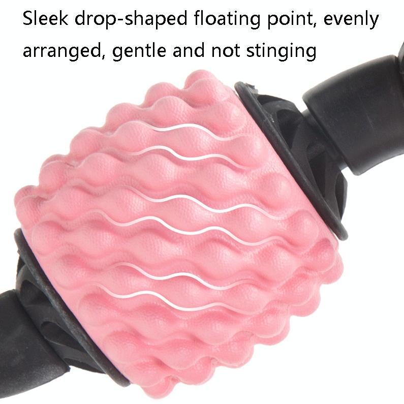 Muscle Massage Roller Foam Shaft For Yoga & Fitness - Water-Drop Type Cherry Pink
